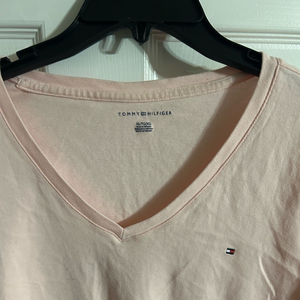 Tommy Hilfiger Light Pink V-Neck Tee